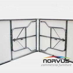 Mesa portafolio rectangular plegable 240x75 fibra de vidrio