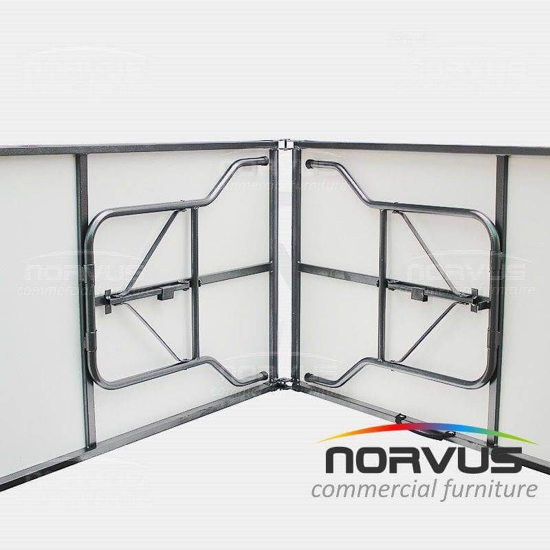 Mesa portafolio rectangular plegable 240x75 fibra de vidrio