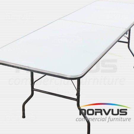  Mesa portafolio rectangular plegable 240x75 fibra de vidrio