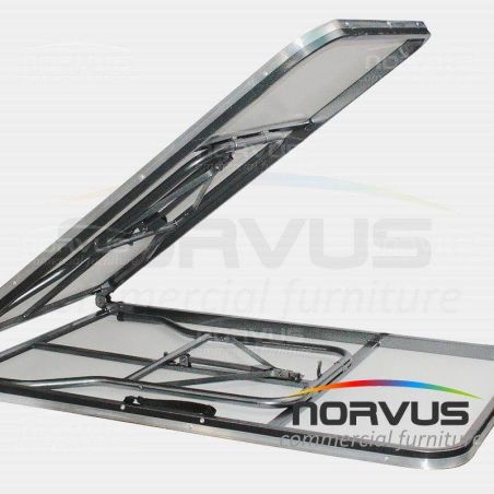  Mesa portafolio rectangular plegable 240x75 fibra de vidrio