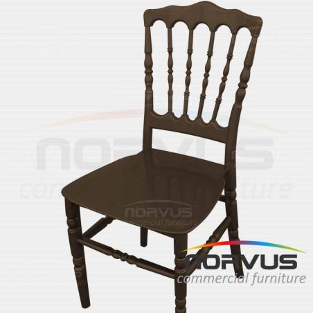 Silla Versalles de plastico chocolate