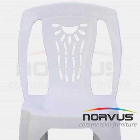  Silla de plastico sin brazos Camila blanco