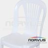  Silla de plastico sin brazos Venecia blanco