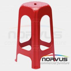 Banco alto de plastico Jumbo rojo