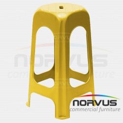 Banco alto de plastico Jumbo amarillo