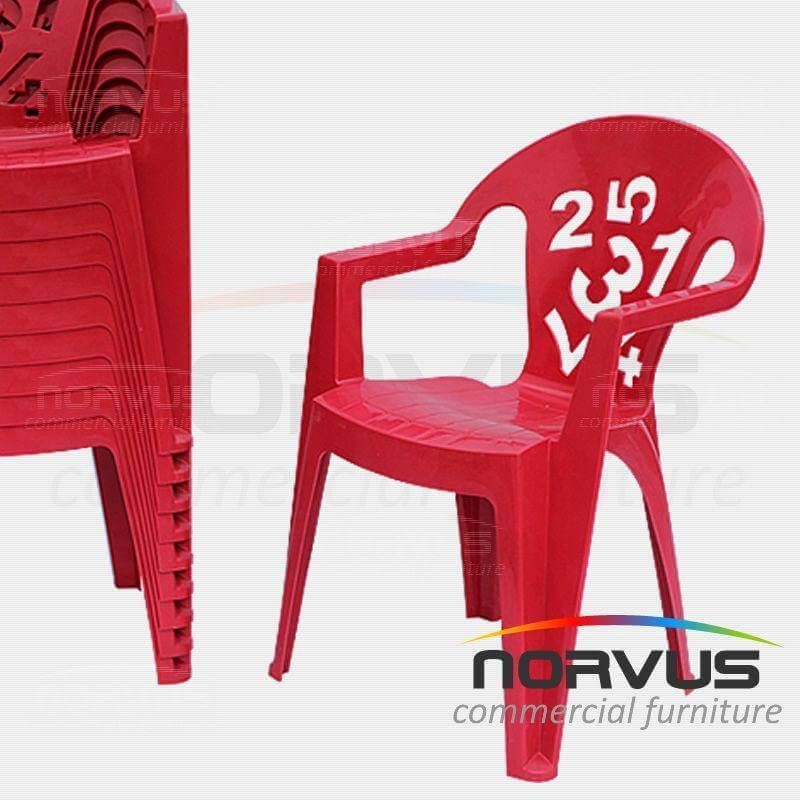 Silla infantil de plastico Numeros rojo
