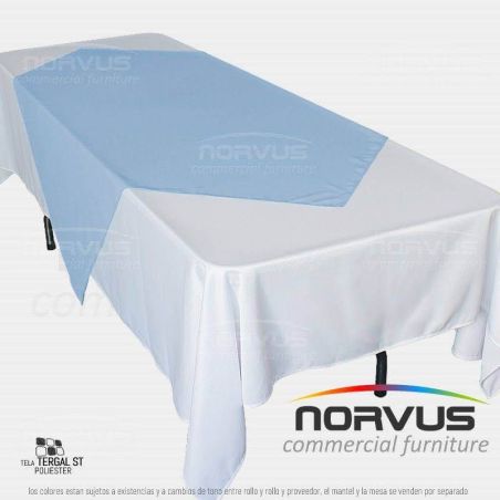 Cubremantel 150x150cm tela Tafetan azul cielo