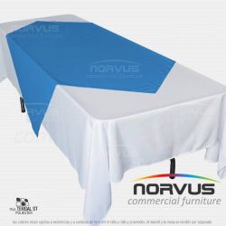 Cubremantel 150x150cm tela Tafetan azul turquesa