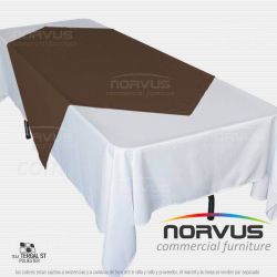 Cubremantel 150x150cm tela Tafetan chocolate