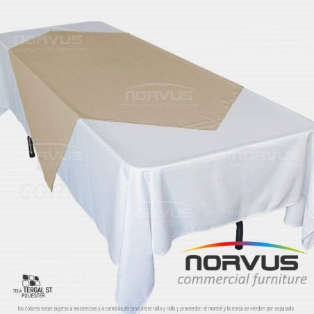 Cubremantel 150x150cm tela Tafetan caki/beige