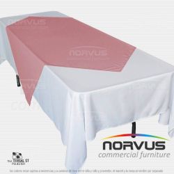 Cubremantel 150x150cm tela Tafetan palo de rosa