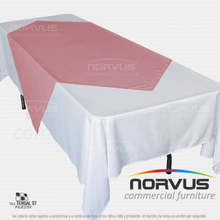 Cubremantel 150x150cm tela Tafetan palo de rosa