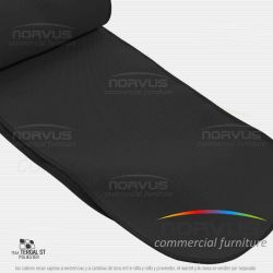 Liston para silla 250x15cm tela Tafetan negro