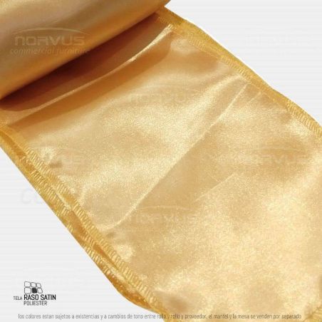 Liston para silla 250x15cm tela Satin color dorado