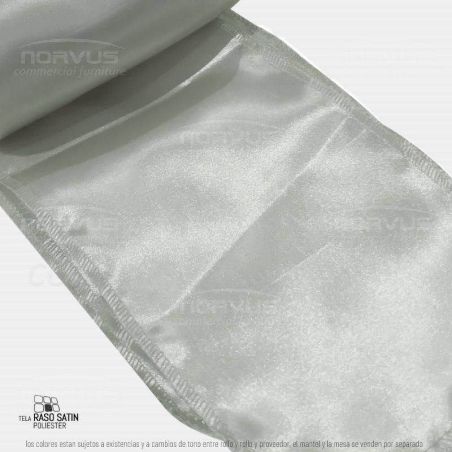 Liston para silla 250x15cm tela Satin color plata