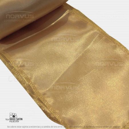 Liston para silla 250x15cm tela Satin color oro viejo
