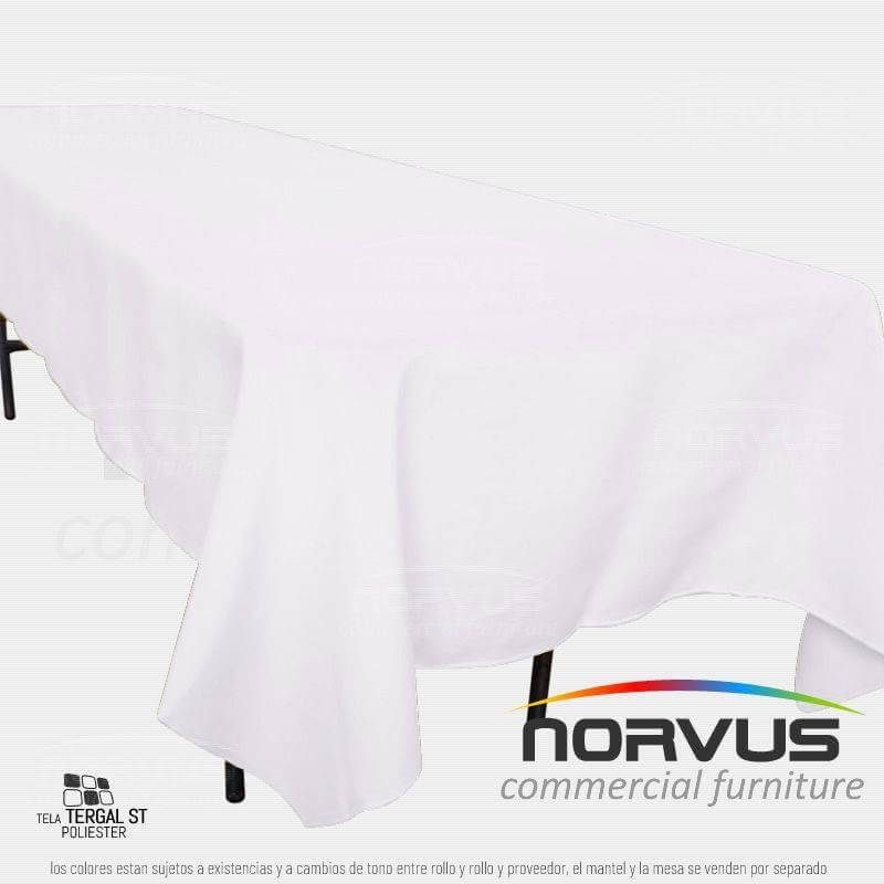 Mantel infantil rectangular 230x100cm tela Tafetan blanco