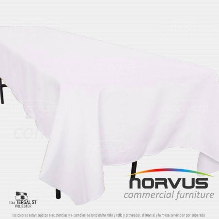 Mantel infantil rectangular 230x100cm tela Tafetan blanco