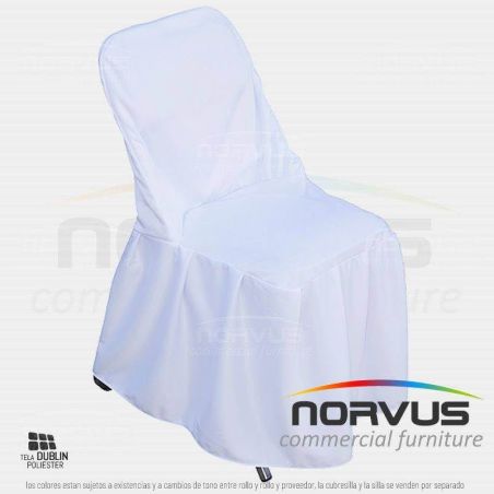 Funda para silla plegable tela Dublin blanco