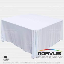 Mantel cuadrado 290x290cm tela Dublin blanco