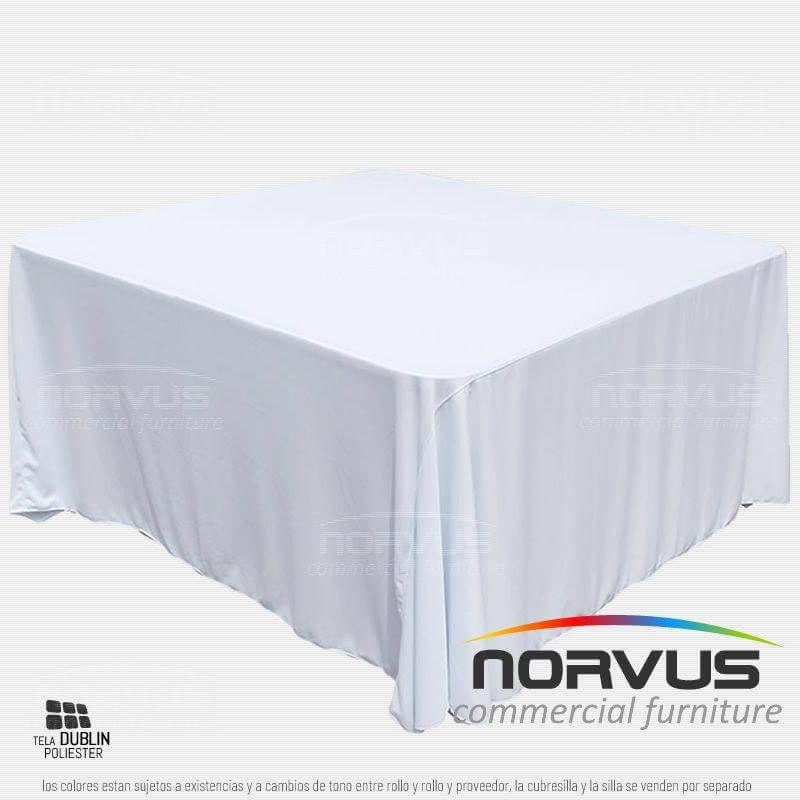 Mantel cuadrado 290x290cm tela Dublin blanco