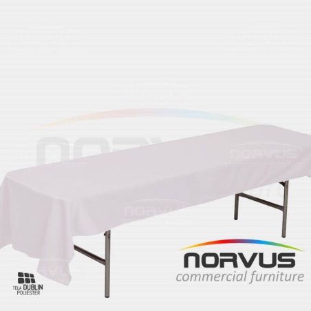 Mantel infantil infantil rectangular 230x100cm tela Dublin blanco