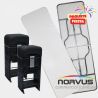 Pack - 2 tablones rectangular fibra de vidrio y 20 sillas plegables plastico negro