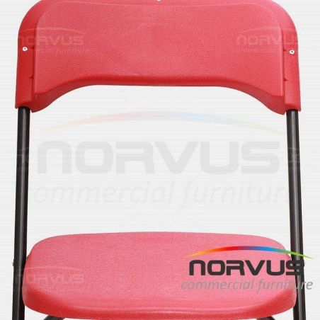  Silla plegable de plastico rojo reforzada