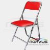  Silla plegable acojinada cromada vinil color