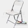  Silla plegable acojinada cromada vinil color
