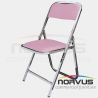  Silla plegable acojinada cromada vinil color