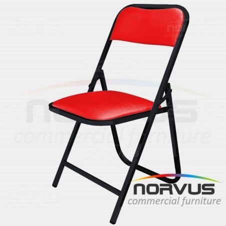  Silla plegable acojinada en esmalte vinil color