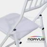 Silla plegable Tiffany acojinada en esmalte blanco