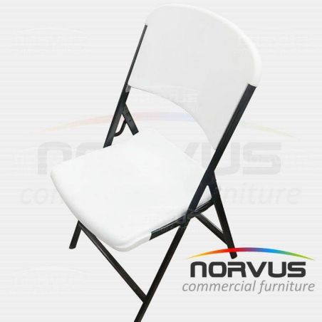 Silla plegable Garden de plastico inflado blanco