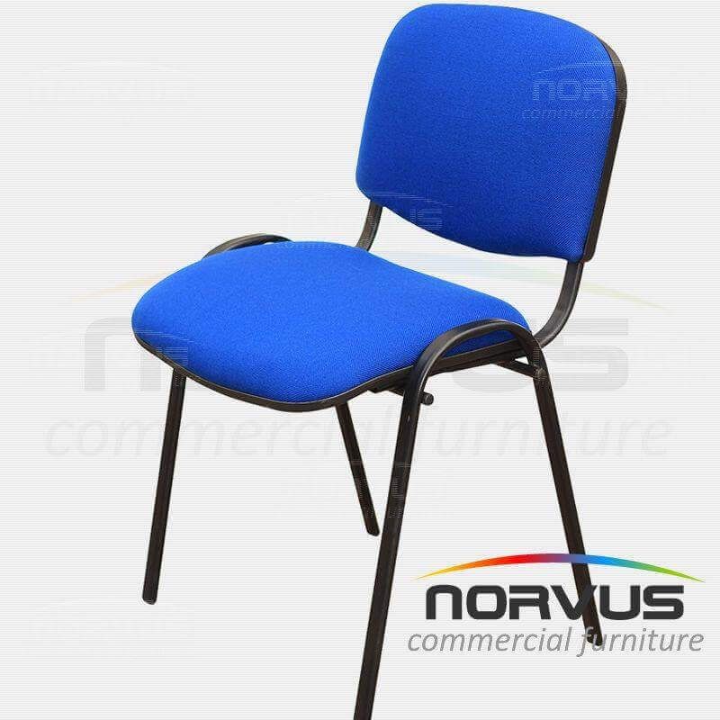 Silla de visita ISO acojinada tapiz tela azul
