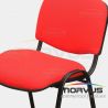  Silla de visita ISO acojinada tapiz tela rojo