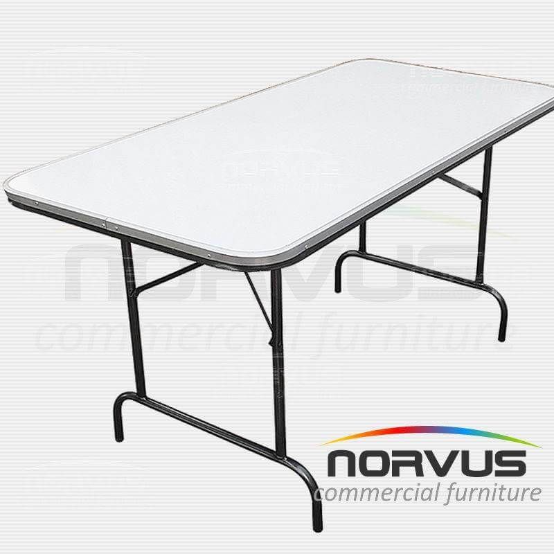 Mesa rectangular plegable 150x75 fibra de vidrio