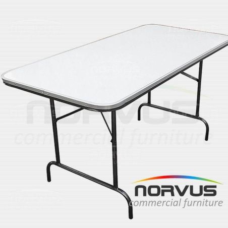 Mesa rectangular plegable 150x75 fibra de vidrio