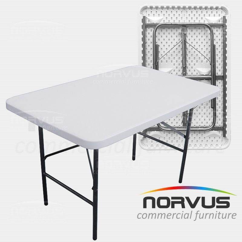 Mesa rectangular plegable 120x75 plastico inflado