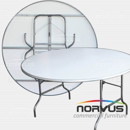  Mesa redonda plegable 150 fibra de vidrio