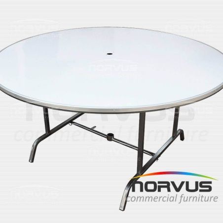 Mesa redonda plegable 150 fibra de vidrio para sombrilla