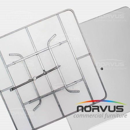  Mesa cuadrada plegable 150x150 fibra de vidrio para sombrilla