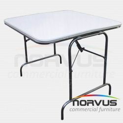 Mesa pastelera cuadrada plegable 90x90 fibra de vidrio