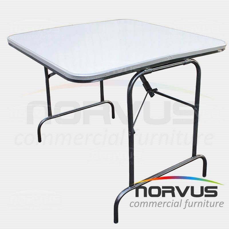 Mesa pastelera cuadrada plegable 90x90 fibra de vidrio