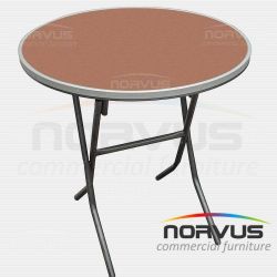 Mesa pastelera redonda plegable 75 fibracel