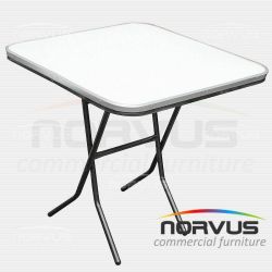 Mesa pastelera cuadrada plegable 75x75 fibra de vidrio