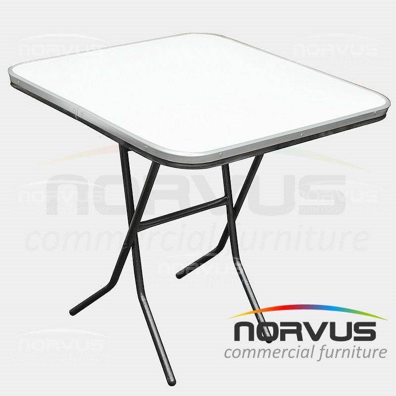 Mesa pastelera cuadrada plegable 75x75 fibra de vidrio