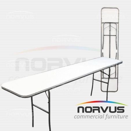  Mesa hotelera rectangular plegable 240x50 fibra de vidrio