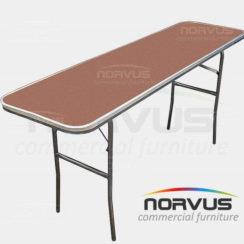 Mesa hotelera rectangular plegable 180x50 fibracel