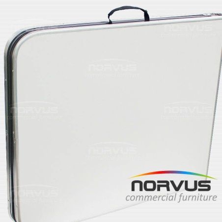  Mesa portafolio rectangular plegable 180x75 fibra de vidrio